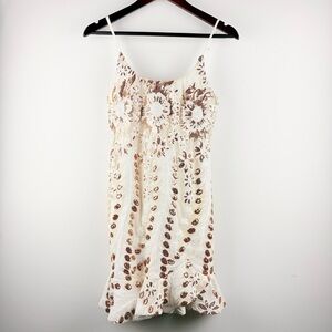 Angel Biba Sparkle Emoji Sequin Embellished Ruffle Dress Prom Party Au 10 US M